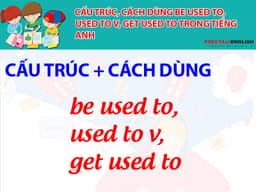 Phân biệt cách dùng be used to, used to V và get used to