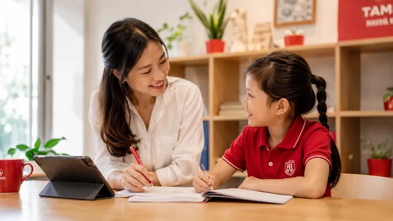 Coach đồng hành 1 kèm 1 cùng học sinh