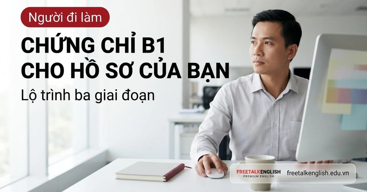 Học tiếng Anh chứng chỉ B1: lộ trình cho người đi làm cần hồ sơ
