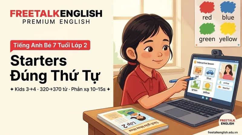 Chương Trình Tiếng Anh Cho Bé 7 Tuổi Lớp 2 – Lộ Trình Hợp Lý 2026