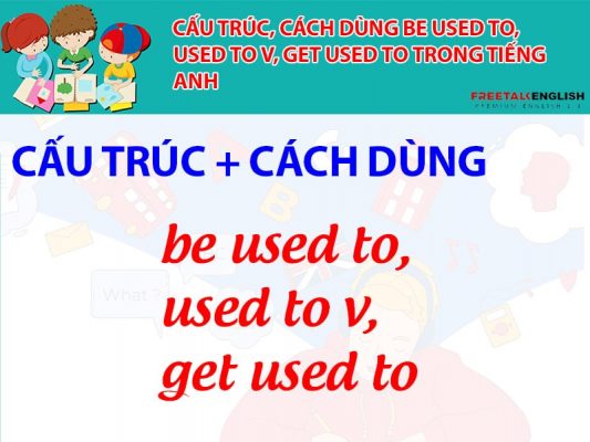 Cấu trúc, cách dùng be used to, used to v, get used to trong tiếng Anh