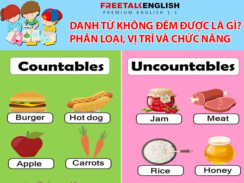 Danh từ không đếm được là gì? Phân loại, vị trí và chức năng cần biết