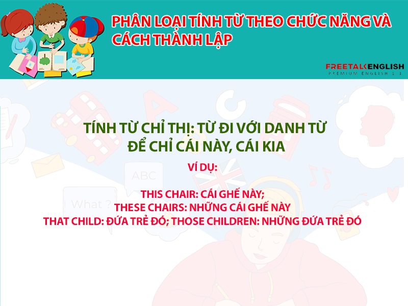 Phân loại tính từ theo chức năng và cách thành lập