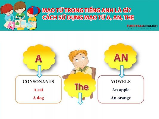 Mạo từ trong tiếng Anh là gì? Cách sử dụng mạo từ a, an, the