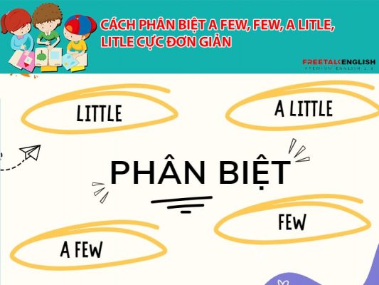 Cách phân biệt A few, Few, A litle, litle cực đơn giản