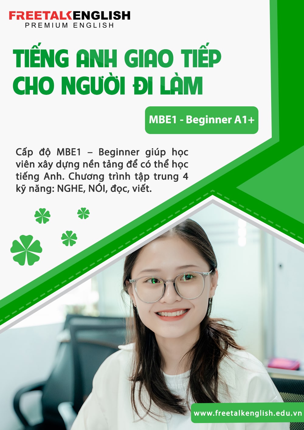 Tiếng Anh giao tiếp cho người đi làm trình độ MBE1 - Beginer A1+