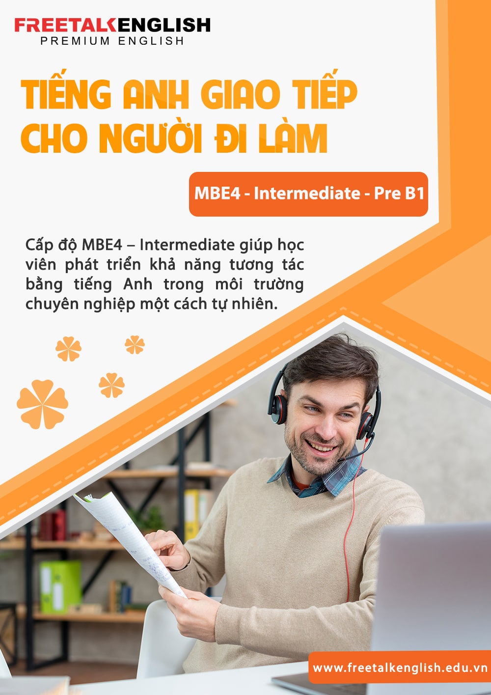 Tiếng Anh giao tiếp cho người đi làm trình độ MBE4 - Intermediate - Pre B1