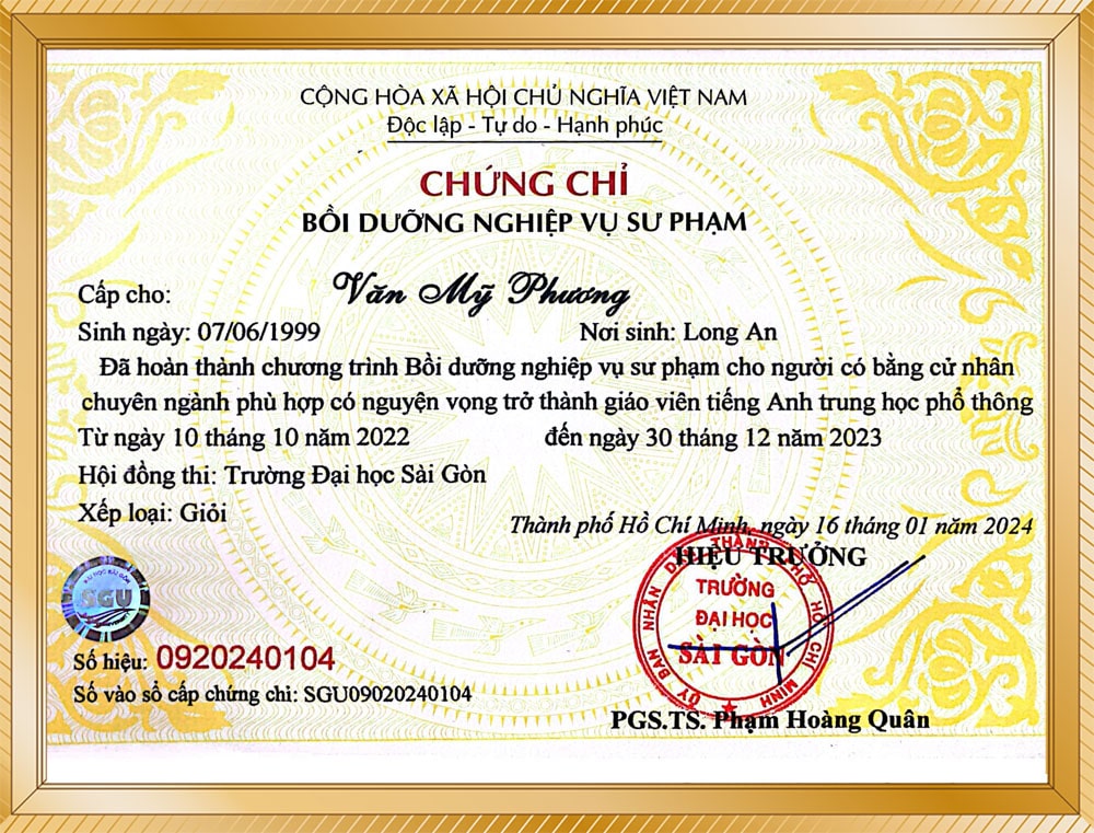 Giáo viên Văn Mỹ Phương