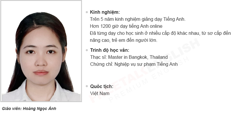 Giáo viên Hoàng Ngọc Ánh