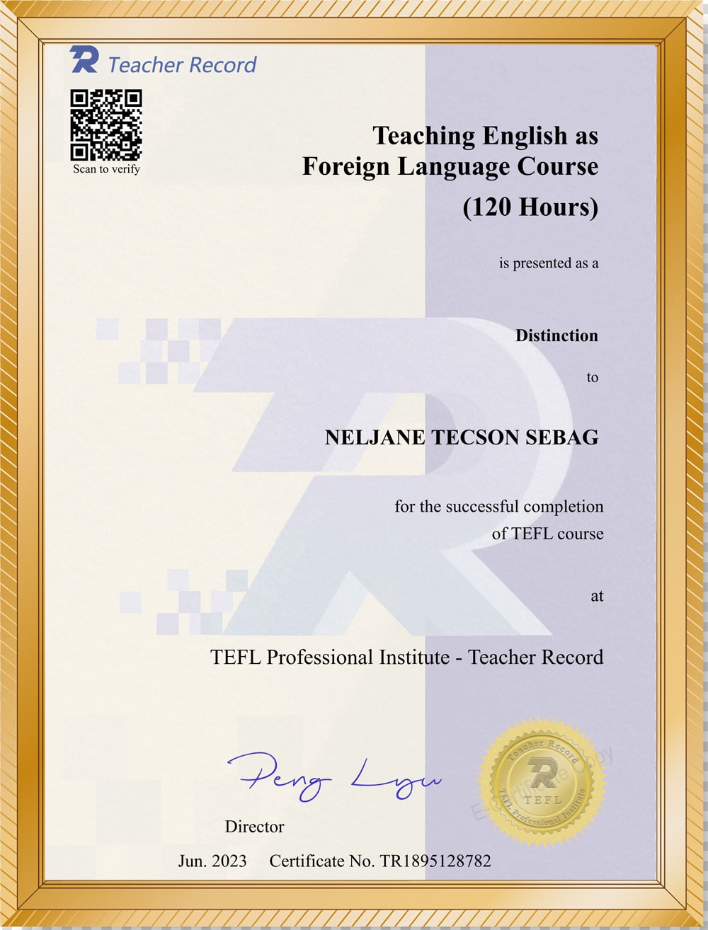 Giáo viên Neljane T. Sebag