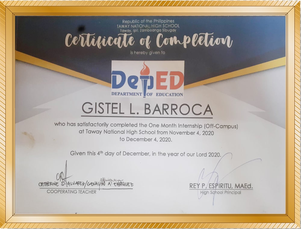 Giáo viên Gistel Lebosada Barroca