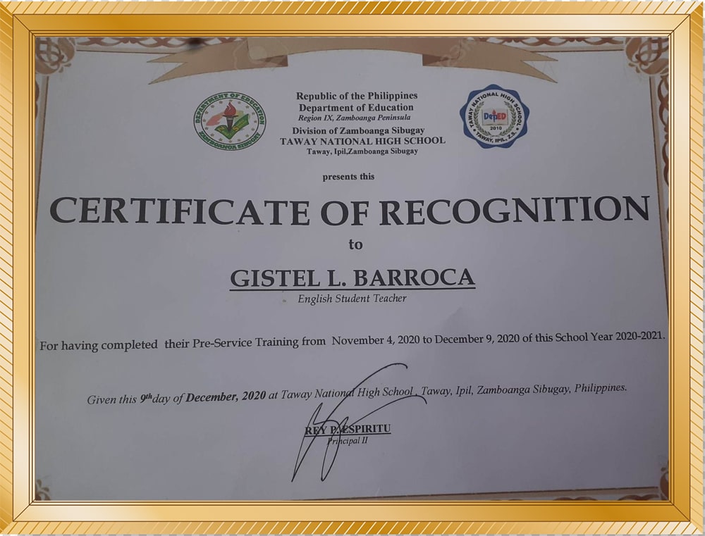 Giáo viên Gistel Lebosada Barroca