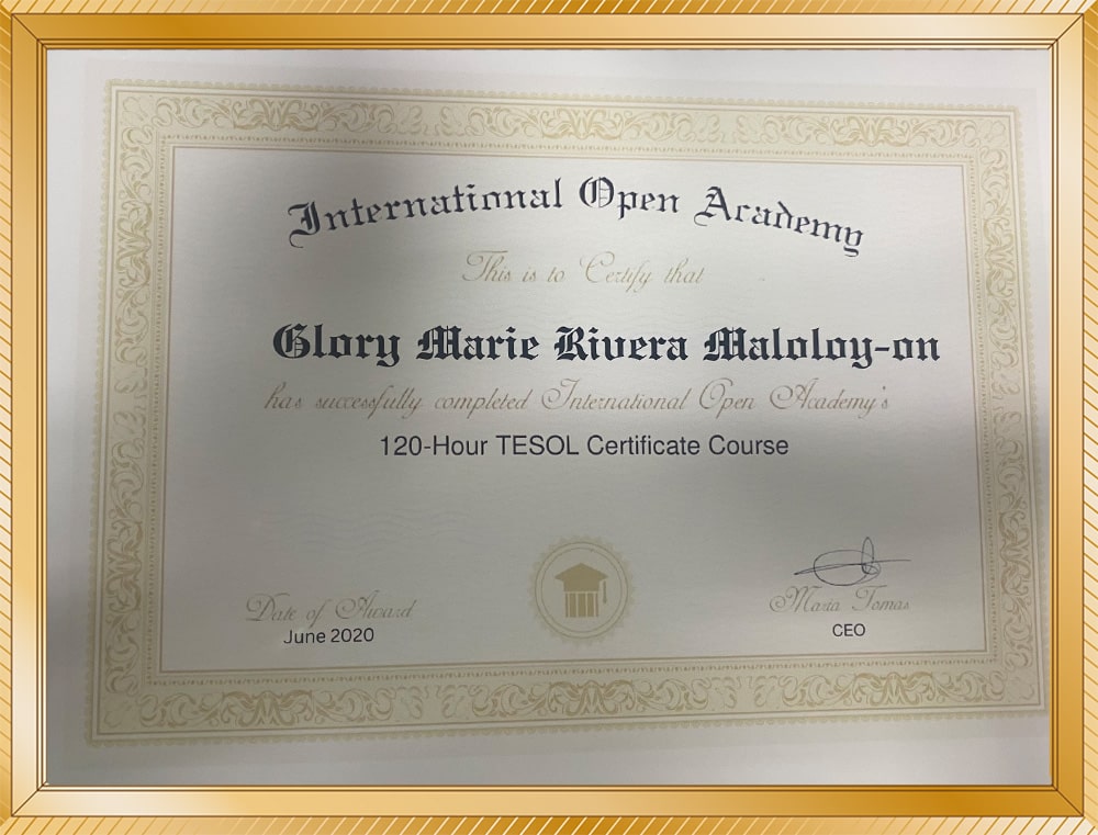 Giáo viên Glory Marie Rivera Maloloy-on