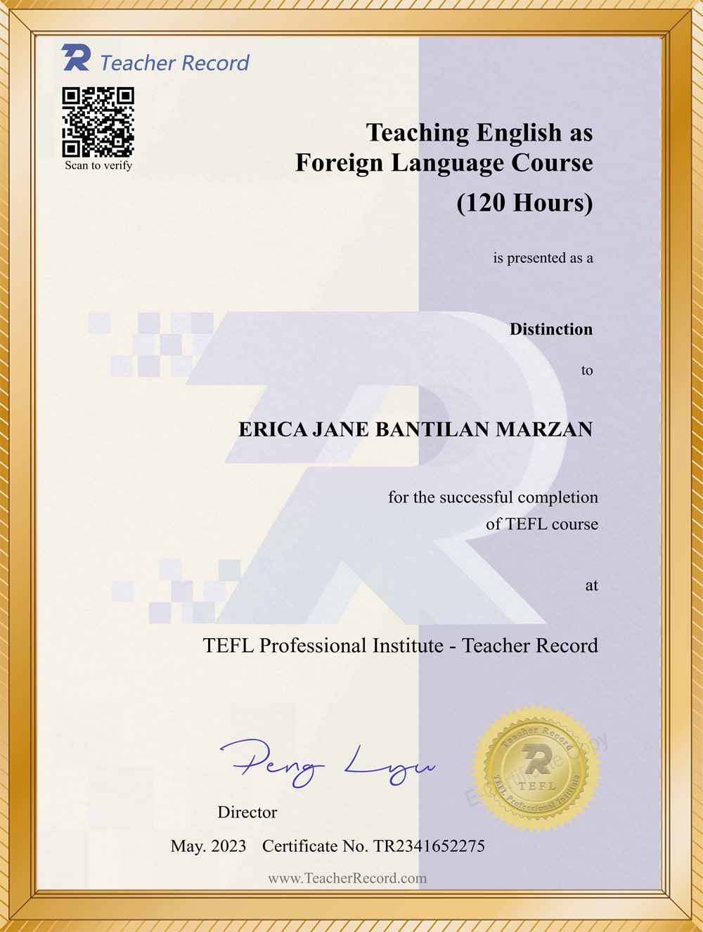 Giáo viên Erica Marzan