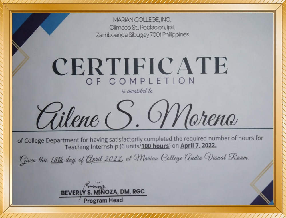 Giáo viên Ailene Saberon Moreno