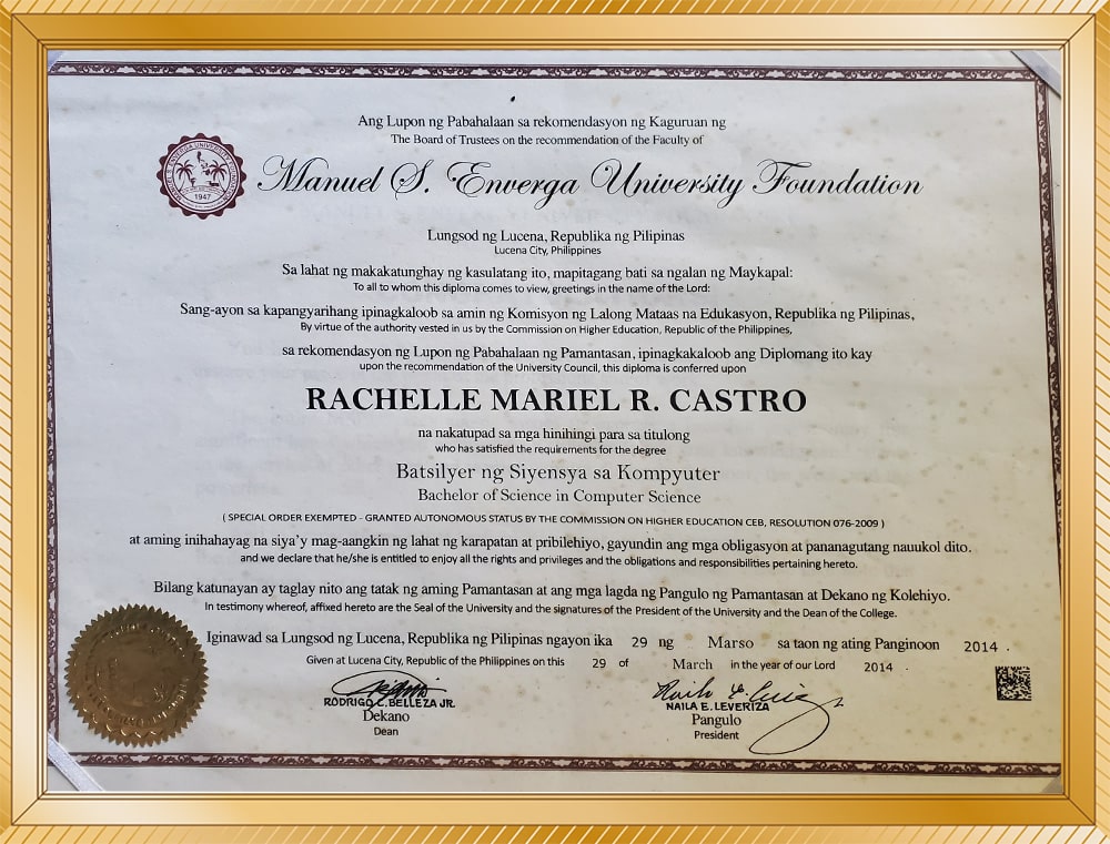 Giáo viên Rachelle Mariel R. Castro