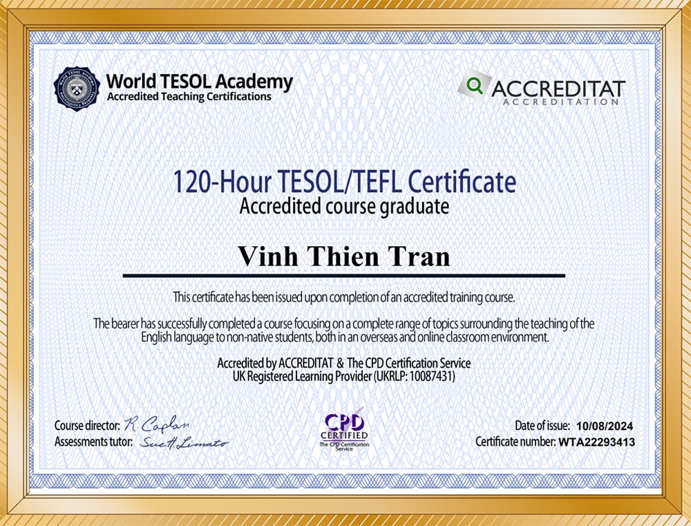 Giáo viên Trần Thiện Vinh