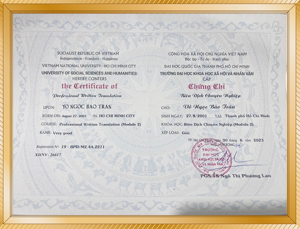 Giáo viên Võ Ngọc Bảo Trân
