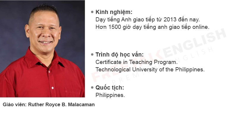 Giáo viên Ruther Royce B. Malacaman