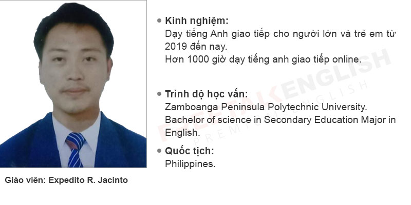 Giáo viên Expedito R. Jacinto