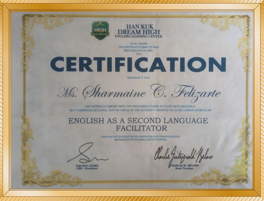 Giáo viên Liz Sharmaine Felizarte