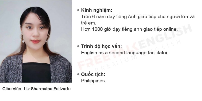 Giáo viên Liz Sharmaine Felizarte