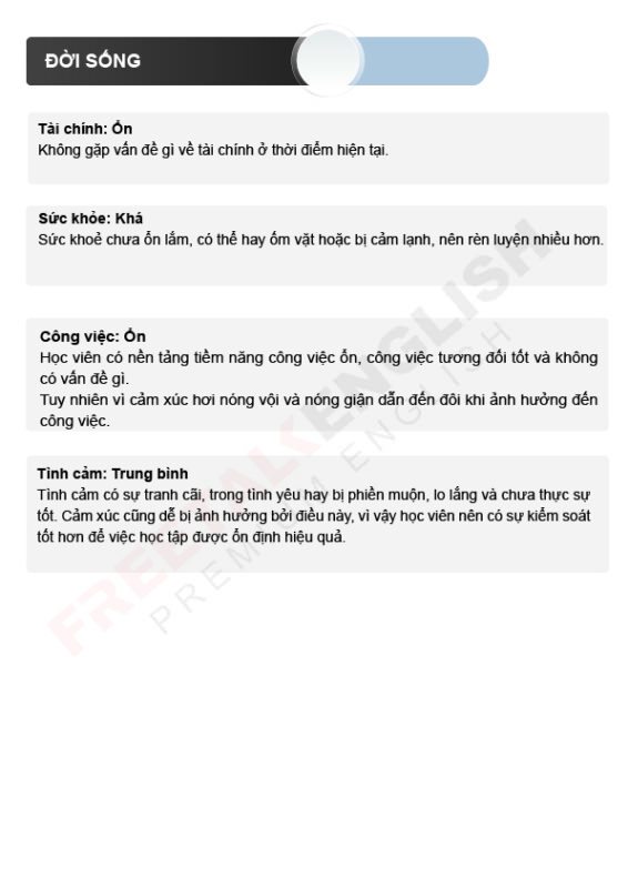 Phân tích tâm lý, tư duy, tiềm năng học viên