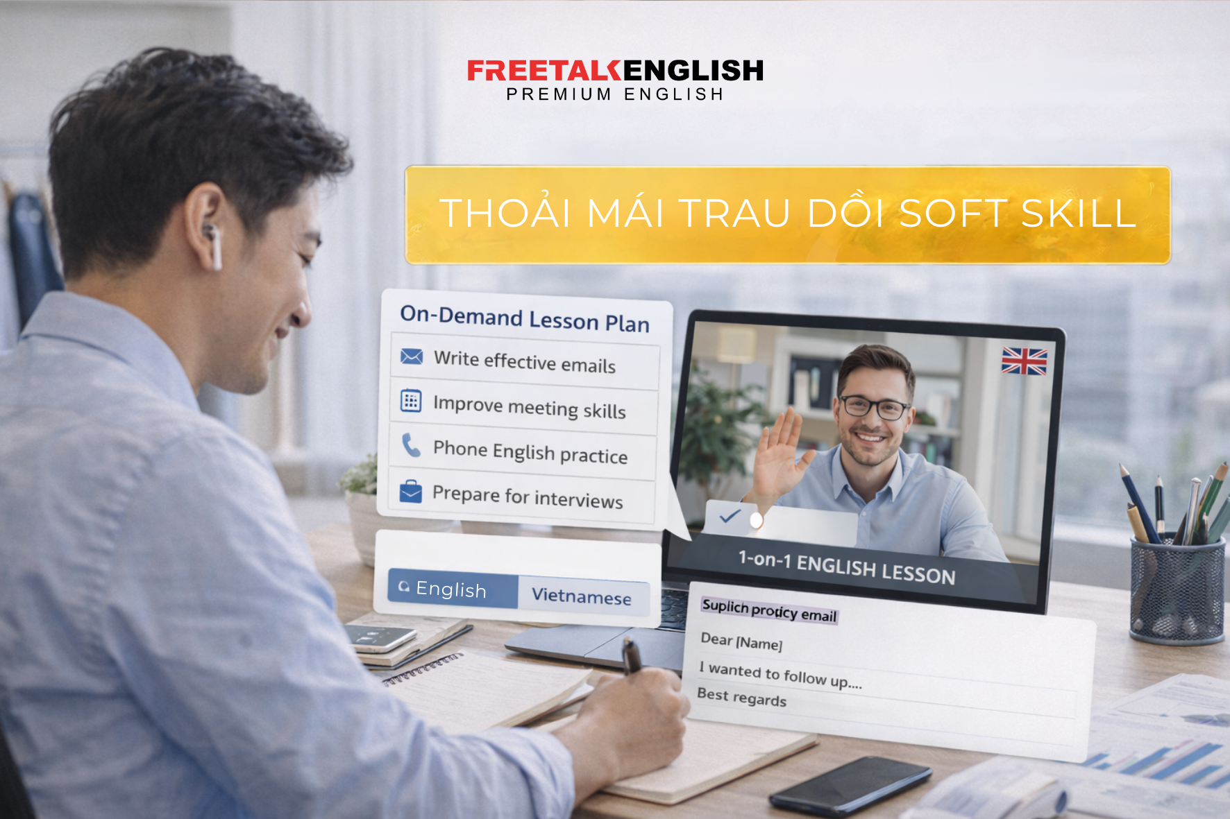 học tiếng anh online cho người đi làm