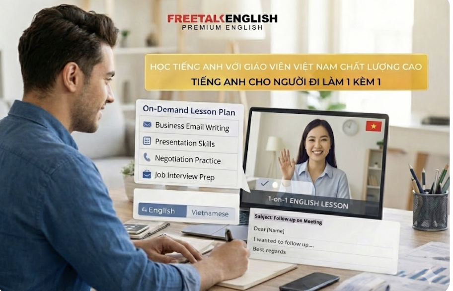 HỌC TIẾNG ANH ONLINE CHO NGƯỜI ĐI LÀM