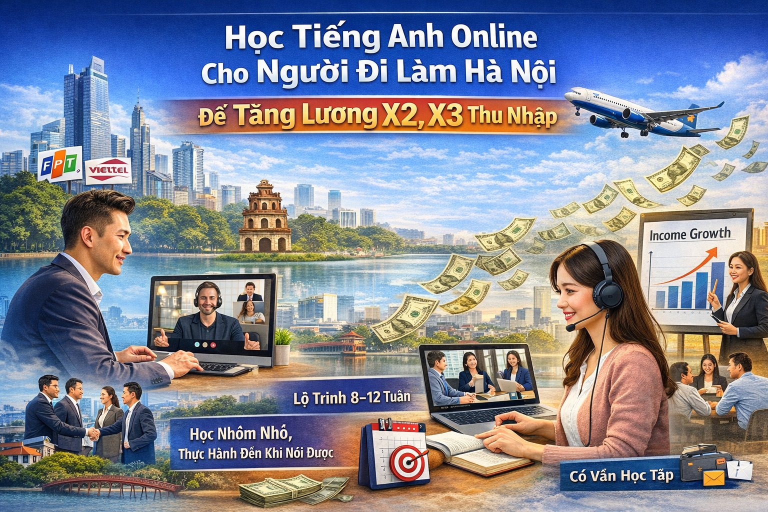 hoc tieng anh online cho nguoi di lam hanoi